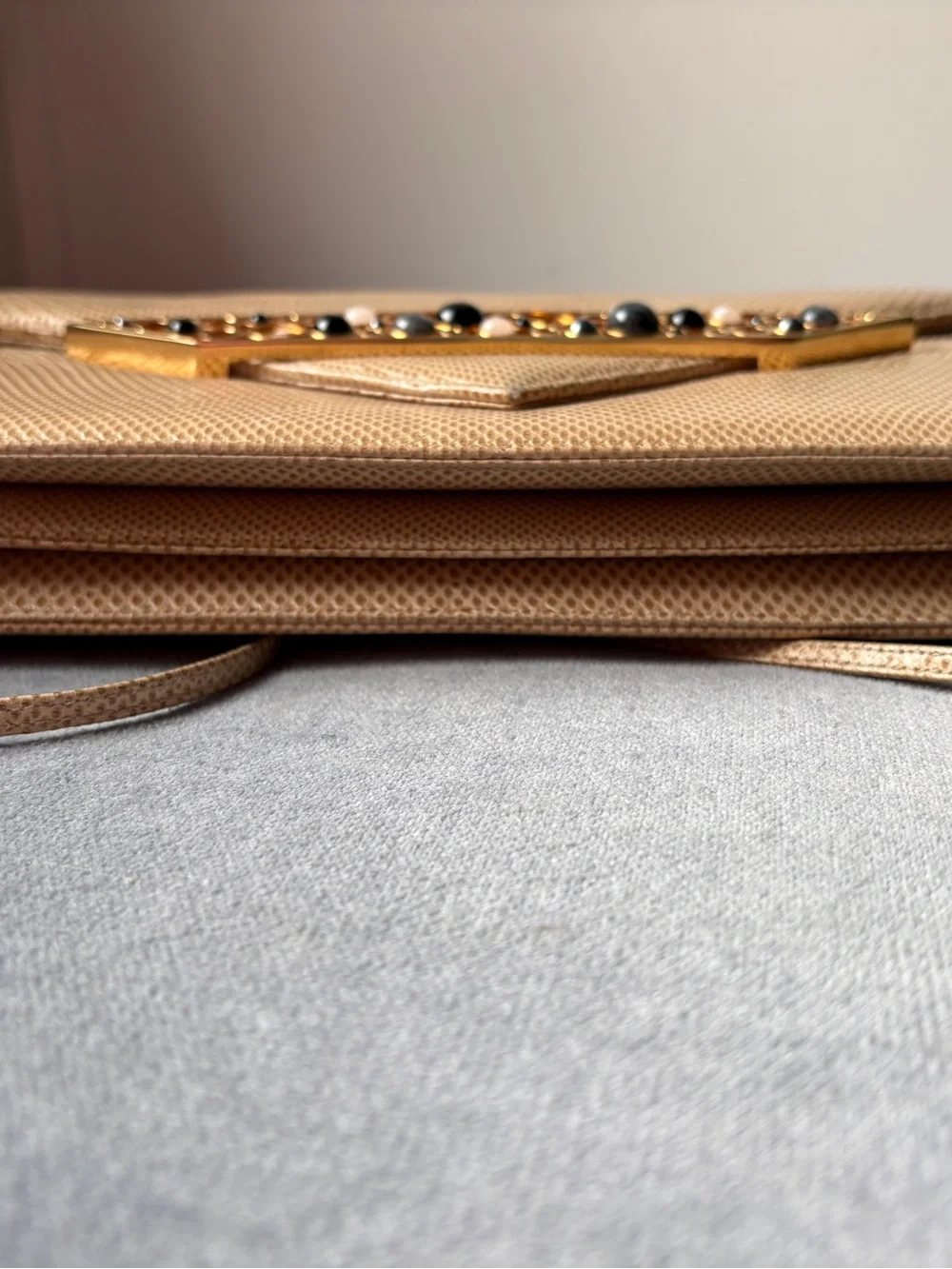 Judith Leiber Envelope Crossbody Clutch with Gem Accent